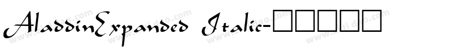AladdinExpanded Italic字体转换